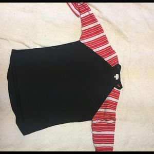 NWOT LULAROE RANDY TEE SHIRT red/black size XL
